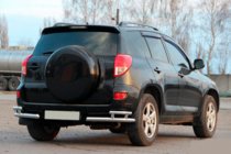 Toyota Rav 4 2006-2013 Rear Corner Bars AK003-Double (2 pcs, stainless steel) photo 1