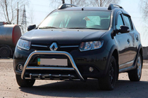 Renault Sandero 2013-2022 Front Bar WT003 (Stainless Steel) photo 1