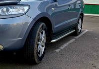 Hyundai Santa Fe 2 2006-2012 Premium Side Steps (2 pcs, Stainless Steel) 60 mm photo 3