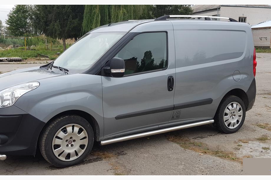Fiat Doblo II 2010-2022 Side Pipes (2 pcs, Stainless Steel) 60mm, Standard Base Photo 2