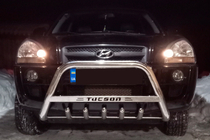 Hyundai Tucson JM 2004- Bull Bar WT004 (Stainless Steel) photo 3