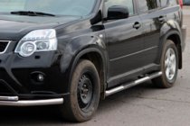 Nissan X-trail T31 2007-2014 Side Bars BB002 (2 pcs, stainless steel) photo 2
