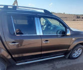 Volkswagen Amarok 2010-2022 Window Trim Stainless Steel (4 Strips) OmsaLine - Italian Stainless Steel photo 3