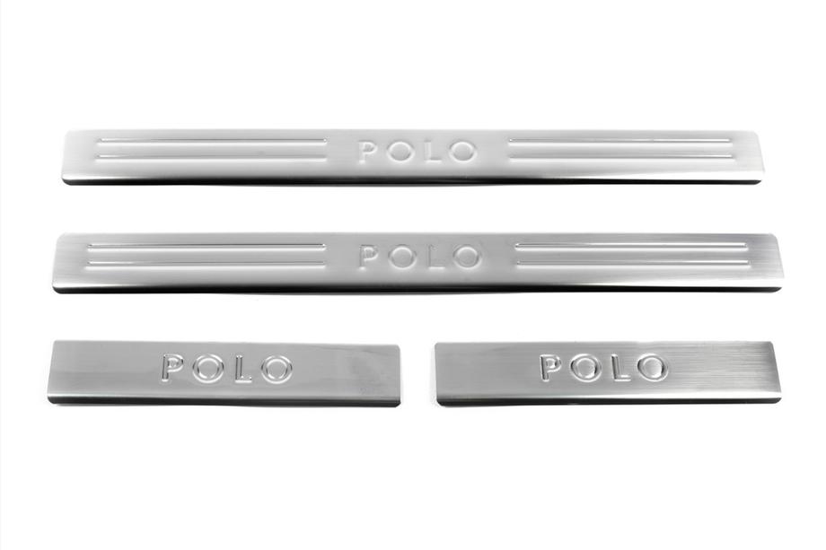 Volkswagen Polo 2010-2017 Door Sill Protectors OmsaLine (4 pcs, Stainless Steel) Photo 2