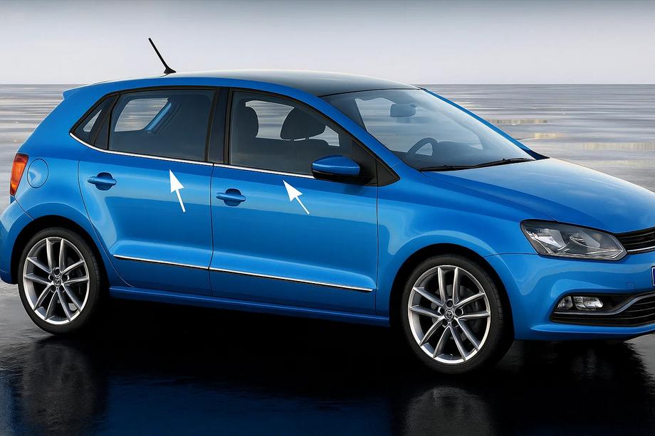 Volkswagen Polo 2010-2017 Window Trim HB (6 pcs, Stainless Steel) Image