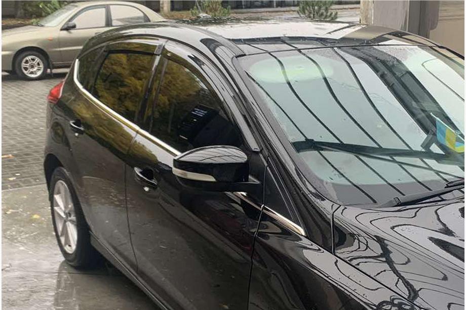 Ford Focus III 2011-2017 Window Lower Trim Stainless Steel (8 pcs) Hatchback, OmsaLine - Italian Stainless Steel Image