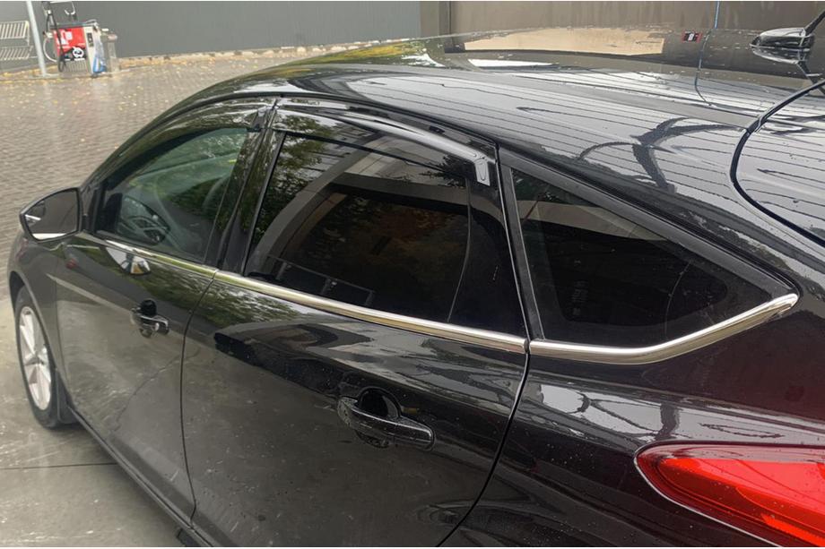 Ford Focus III 2011-2017 Window Lower Trim Stainless Steel (8 pcs) Sedan, OmsaLine - Italian Stainless Steel Photo 3