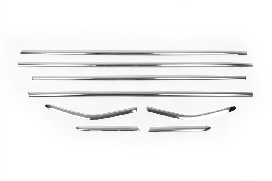 Ford Focus III 2011-2017 Window Lower Trim Stainless Steel (8 pcs) Sedan, OmsaLine - Italian Stainless Steel Photo 5