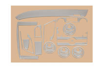 Chevrolet Aveo T250 2005-2011 Dashboard Trim Covers (Large Set) Aluminum photo 2