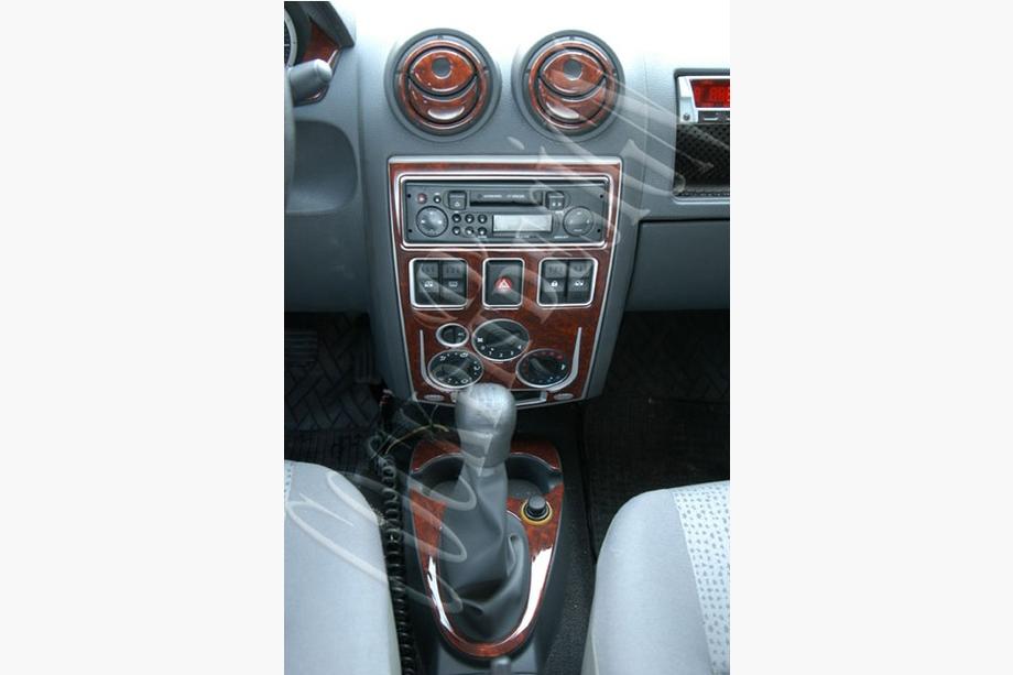 Renault Logan I 2005-2008 Dashboard Trim Covers (Meric, Turkey) Carbon Photo 6