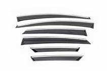 Ford Focus III 2011-2017 Chrome Window Deflectors (6 pcs, Sunflex) Wagon photo 3