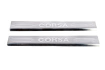 Opel Corsa C 2000-2006 Door Sill Protectors Carmos V2 (2 pcs, Stainless Steel) photo 2