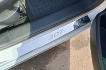 Peugeot 207 2006–2014 Carmos Door Sill Protectors (4 pcs, Stainless Steel) photo 1