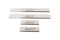 Peugeot 207 2006–2014 Carmos Door Sill Protectors (4 pcs, Stainless Steel) photo 3