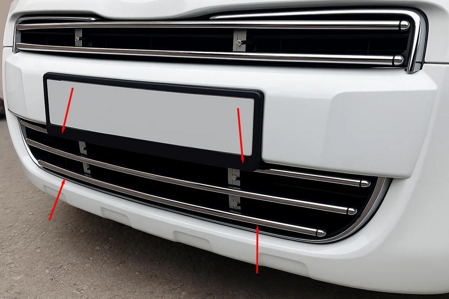 Peugeot Partner Tepee 2008-2018 Full Grille (Stainless Steel) Image