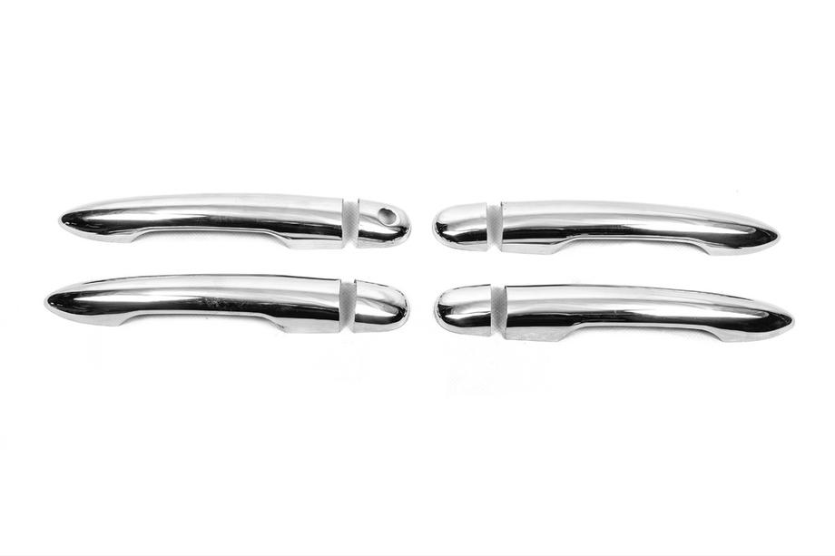Renault Clio III 2005-2012 Chrome Door Handle Covers (Stainless Steel) 2 pcs, Carmos - Turkish steel (no holes) Photo 5