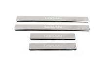 Renault Logan I 2008-2013 Door Sill Covers Nataniko (4 pcs, Stainless Steel) Premium - 3M Tape, 0.8mm photo 2