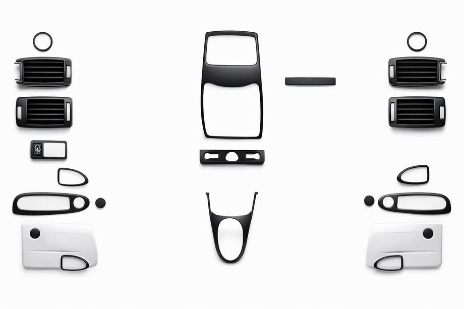 Renault Clio II 1998-2005 Interior Trim Covers Aluminum Image