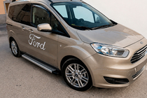 Ford Courier 2014-2023 Side Steps Maya V2 (2 pcs, Aluminum) photo 1