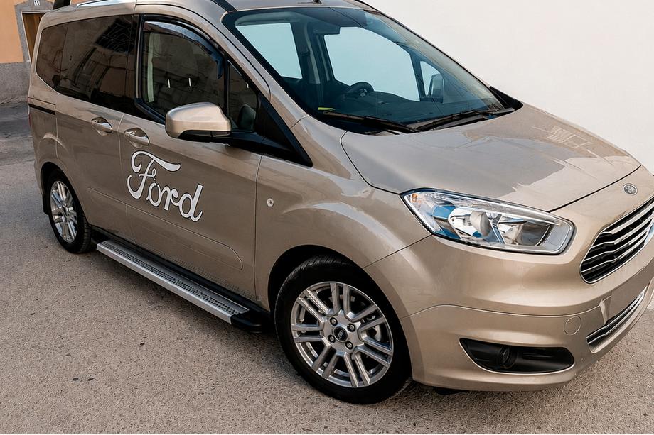 Ford Courier 2014-2023 Side Steps Maya V2 (2 pcs, Aluminum) Image