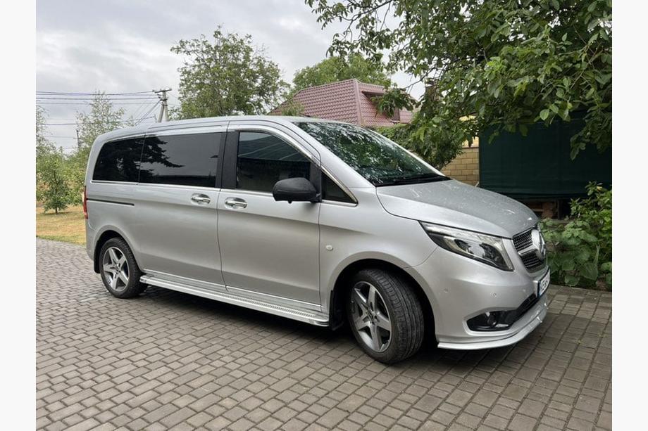 Mercedes Vito/V-class W447 2014- Side Steps Maya V2 (2 pcs, Aluminum) Long (ExtraLong) Photo 3