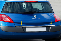 Renault Megane II 2004-2009 Trunk trim stainless steel HB, Carmos - Turkish Steel photo 2