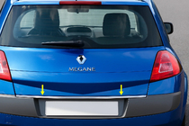 Renault Megane II 2004-2009 Trunk trim stainless steel HB, Carmos - Turkish Steel photo 1