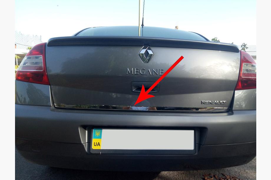 Renault Megane II 2004-2009 Trunk trim stainless steel SD, OmsaLine - Italian Stainless Steel Photo 6