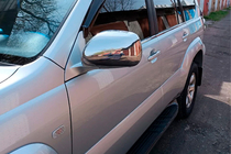 Toyota Land Cruiser Prado 120 2002-2009 Mirror Covers (2 pcs, Stainless Steel) Carmos - Turkish Stainless Steel photo 4