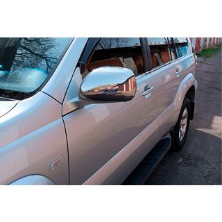 Mirror Covers (2 pcs, Stainless Steel) Toyota Land Cruiser Prado 120 2002-2009 photo 4