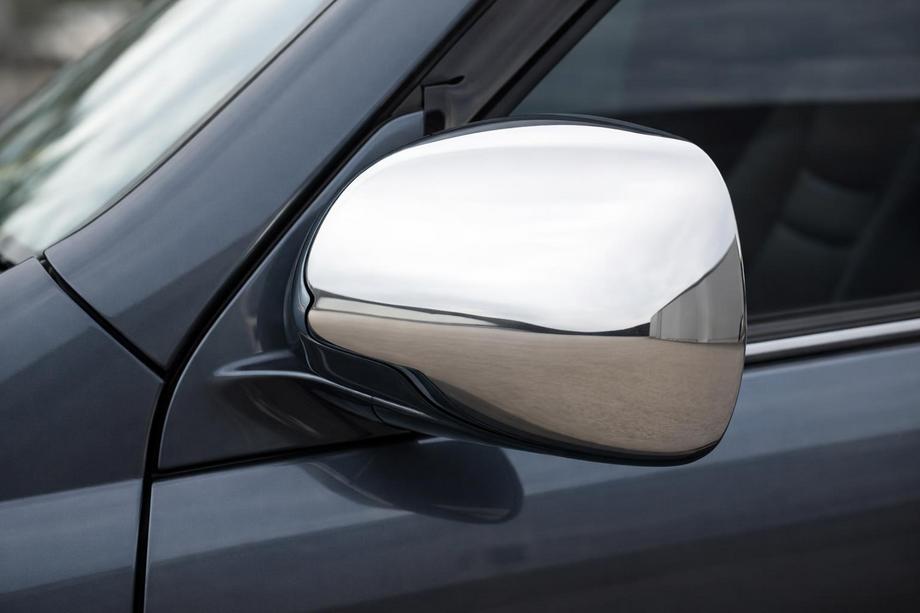 Toyota Land Cruiser Prado 120 2002-2009 Mirror Covers (2 pcs, Stainless Steel) Carmos - Turkish Stainless Steel Image