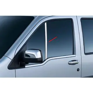 Vertical stainless steel moldings for quarter window (2 pcs.) photo 1