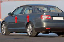 Volkswagen Jetta 2006-2011 Exterior window trim stainless steel (4 pcs) Carmos - Turkish Stainless Steel photo 1