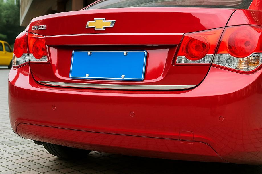 Chevrolet Cruze 2009–2015 Trunk Sill Protector Stainless Steel Sedan, Carmos - Turkish Steel Image