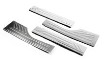 Fiat Doblo II 2010-2022 Interior door sill plates OmsaLine (stainless steel) 3 pcs, OmsaLine - Italian Stainless Steel photo 4