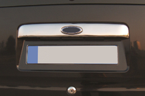 Ford Connect 2002–2006 Chrome trim above license plate (fits on original, with logo cutout, stainless steel) photo 1