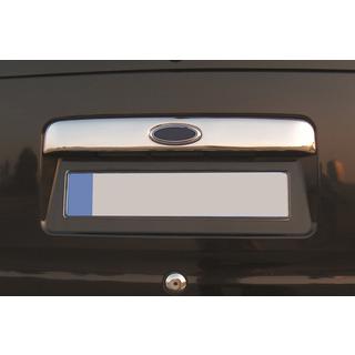 Chrome trim above license plate (fits on original, with logo cutout, stainless steel) Ford Connect 2006–2009 photo 1