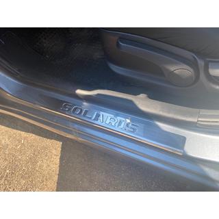 Door Sill Protectors Carmos Solaris V4 (4 pcs, Stainless Steel) Hyundai Accent 2011-2017 photo 3