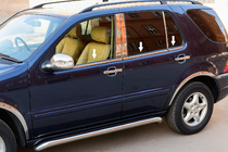 Mercedes ML W163 1997-2005 Exterior Window Trim Stainless Steel (6 pcs) Carmos - Turkish Stainless Steel photo 1