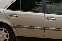 Mercedes C-class W202 1993-2001 Chrome Door Handle Covers (4 pcs, Stainless Steel) photo 2