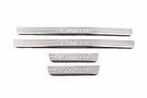 Mitsubishi Lancer 9 2004-2008 Door Sill Protectors OmsaLine (4 pcs, Stainless Steel) photo 4