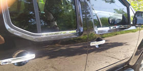 Nissan Navara 2006-2015 Exterior window trim stainless steel (4 pcs) Carmos - Turkish Stainless Steel photo 5