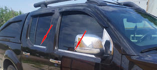 Nissan Navara 2006-2015 Exterior window trim stainless steel (4 pcs) Carmos - Turkish Stainless Steel photo 4