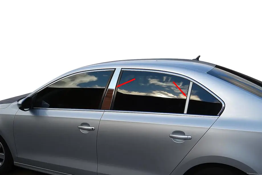 Volkswagen Jetta 2011-2018 Stainless Steel Door Pillar Trim Image