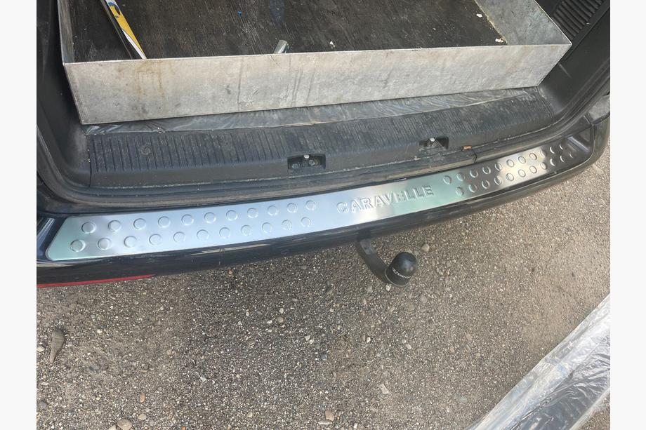 Volkswagen T5 2010-2015 Rear bumper protector straight (Omsa, stainless steel) Photo 3