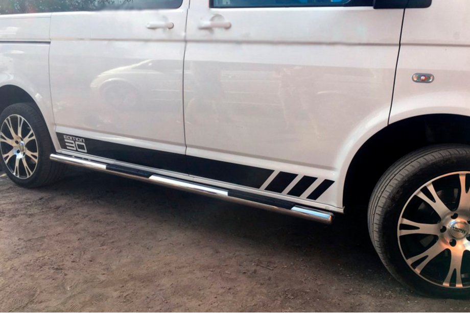 Volkswagen T5 2010-2015 Side Bars (2 pcs, Stainless Steel) 70mm, Short Wheelbase Photo 8