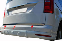 Volkswagen Caddy 2015-2020 Trunk trim stainless steel photo 1
