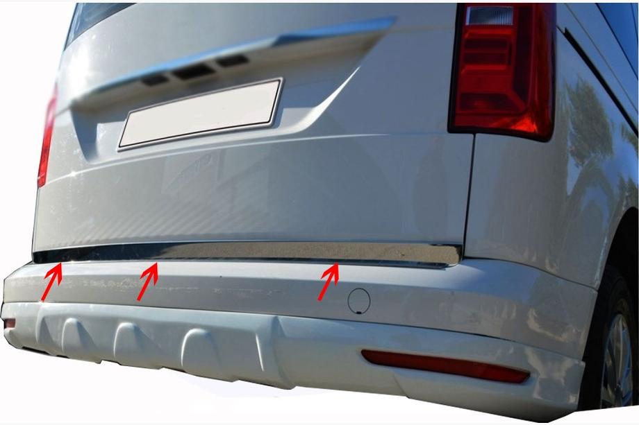 Volkswagen Caddy 2015-2020 Trunk trim stainless steel Image