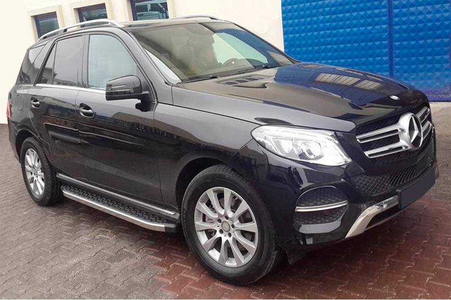 Mercedes GLE/ML class W166 2011-2018 Side Steps BlackLine (2 pcs, Aluminum) Image