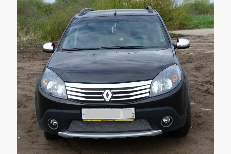 Renault Logan I 2008-2013 Chrome Mirror Covers TOPS Version 2 (2pcs) Photo 3